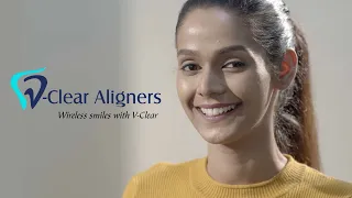 A clear dental aligner in its case, from a product film for V Clear Aligner